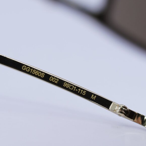 🕶️ New Gucci GG1560S 002 Sunglasses - Gold Frame, Brown Lenses - Picture 7 of 11